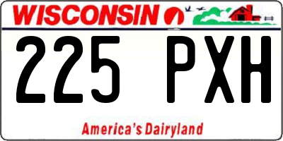 WI license plate 225PXH
