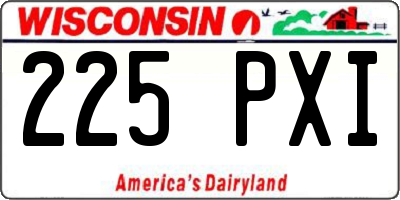 WI license plate 225PXI