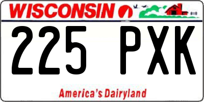 WI license plate 225PXK
