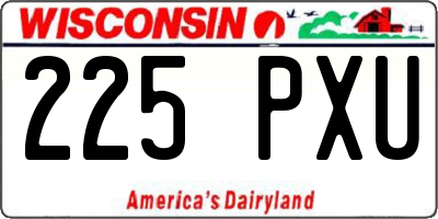 WI license plate 225PXU