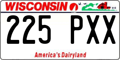 WI license plate 225PXX