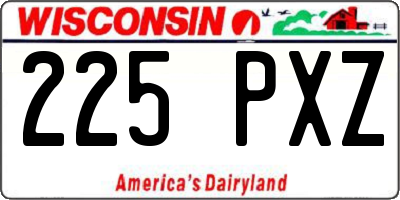 WI license plate 225PXZ
