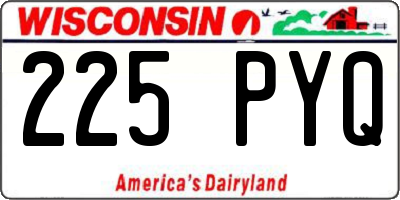 WI license plate 225PYQ