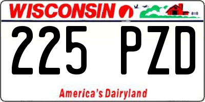 WI license plate 225PZD