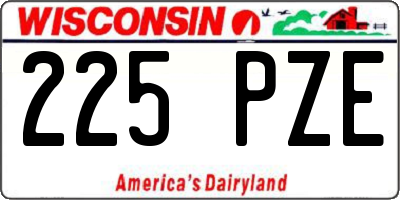 WI license plate 225PZE
