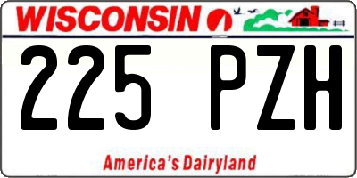 WI license plate 225PZH