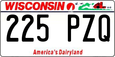 WI license plate 225PZQ