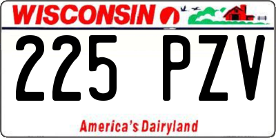 WI license plate 225PZV
