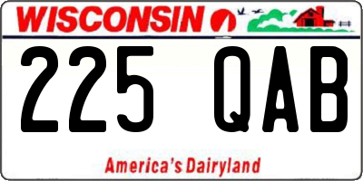 WI license plate 225QAB