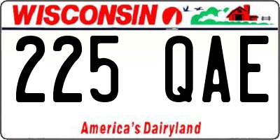 WI license plate 225QAE