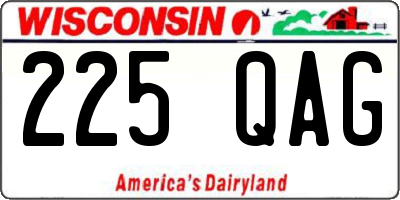 WI license plate 225QAG