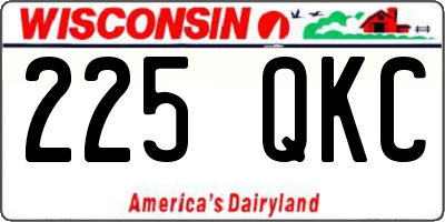 WI license plate 225QKC