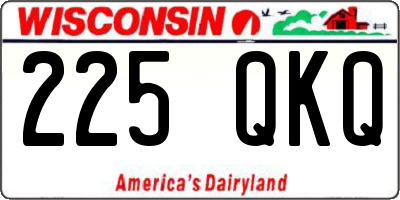 WI license plate 225QKQ