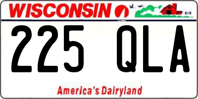 WI license plate 225QLA