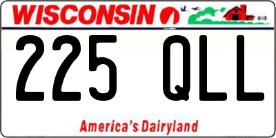 WI license plate 225QLL