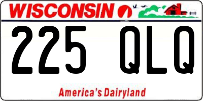 WI license plate 225QLQ