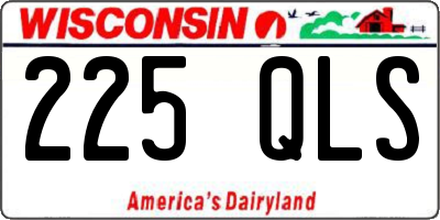 WI license plate 225QLS