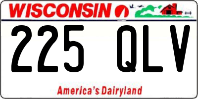 WI license plate 225QLV