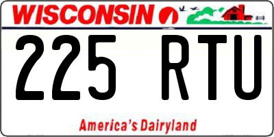 WI license plate 225RTU