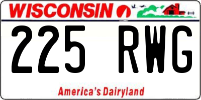 WI license plate 225RWG