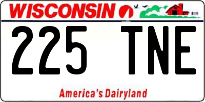 WI license plate 225TNE