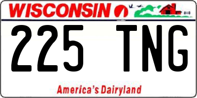 WI license plate 225TNG