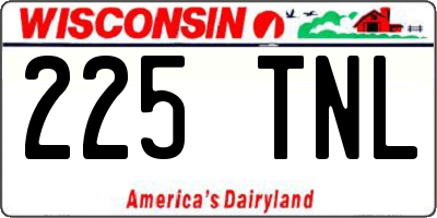 WI license plate 225TNL