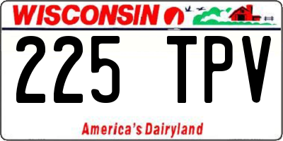WI license plate 225TPV
