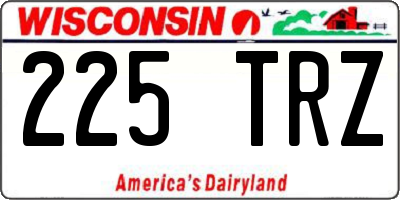 WI license plate 225TRZ