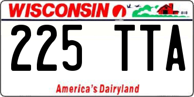 WI license plate 225TTA