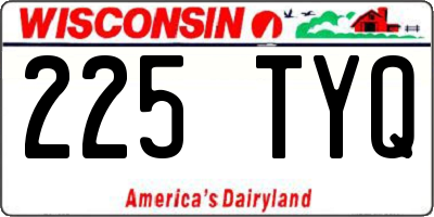 WI license plate 225TYQ
