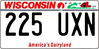 WI license plate 225UXN