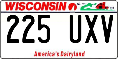WI license plate 225UXV