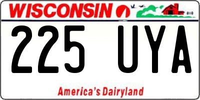 WI license plate 225UYA