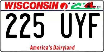 WI license plate 225UYF