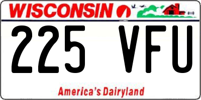 WI license plate 225VFU
