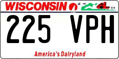 WI license plate 225VPH