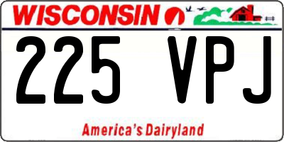 WI license plate 225VPJ