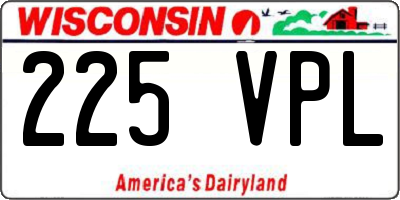 WI license plate 225VPL
