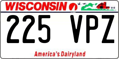 WI license plate 225VPZ
