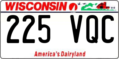 WI license plate 225VQC