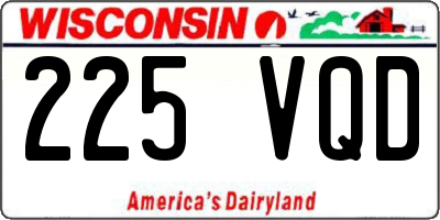 WI license plate 225VQD