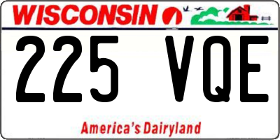 WI license plate 225VQE