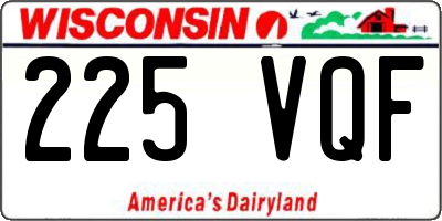 WI license plate 225VQF