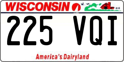 WI license plate 225VQI