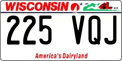 WI license plate 225VQJ