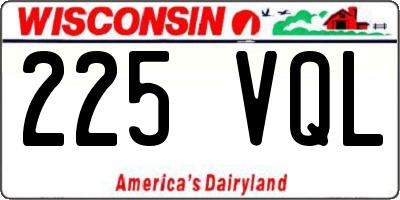 WI license plate 225VQL