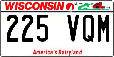 WI license plate 225VQM