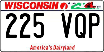 WI license plate 225VQP