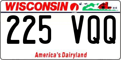 WI license plate 225VQQ
